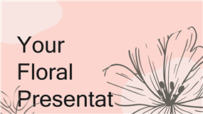 温柔粉色系手绘花卉美妆新品发布ppt模板